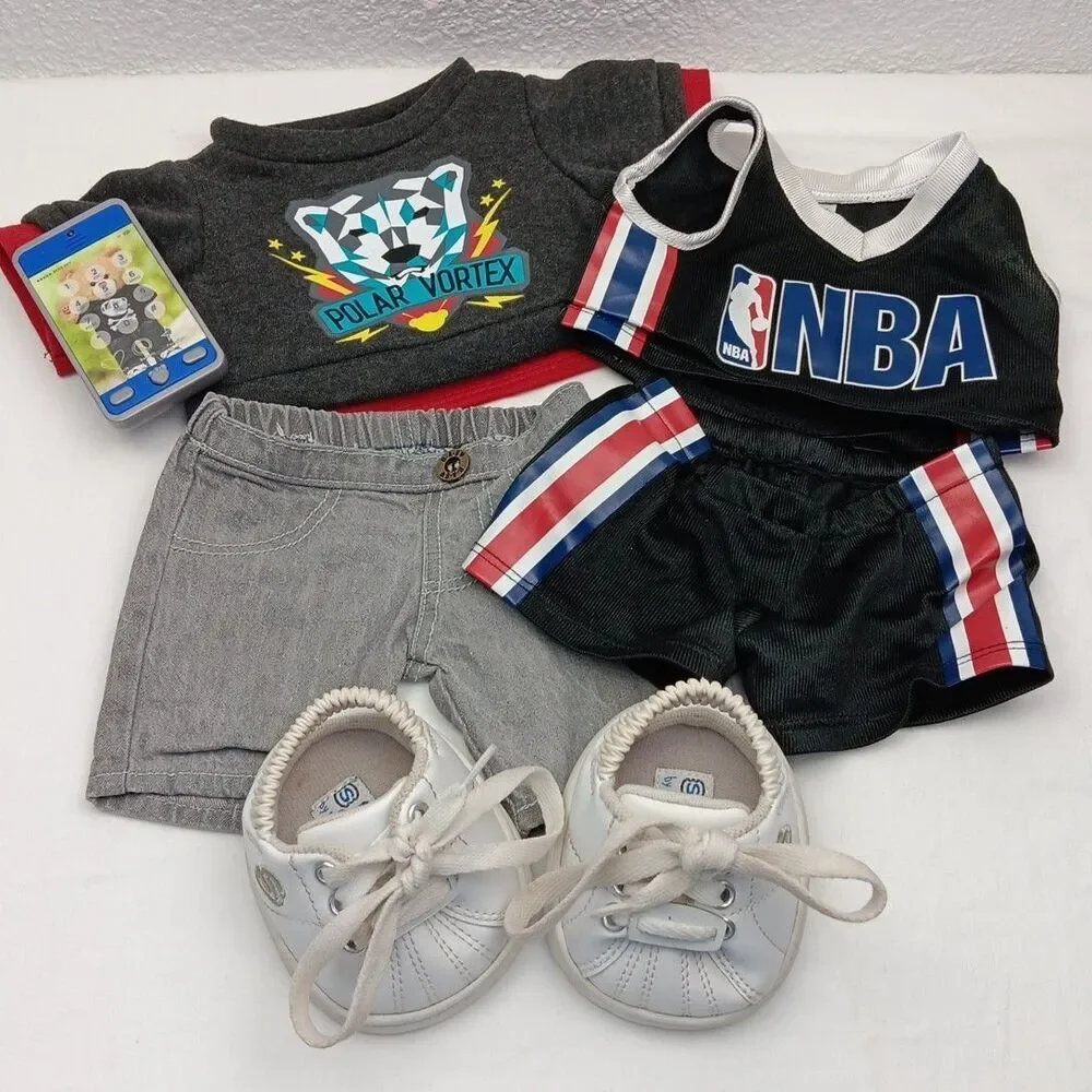 Build A Bear NBA Tank Shorts Polar Vortex Graphic Tee Sketchers Sneakers